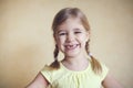 Happy lost tooth little girl portrait Royalty Free Stock Photo