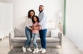 Portrait of a happy black family smiling at home Royalty Free Stock Photo