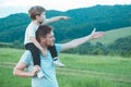 Happy loving family. Father and his son baby boy playing and hugging outdoors. Royalty Free Stock Photo