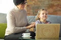 Happy loving family. Grandmother and grandchild spending time together Royalty Free Stock Photo