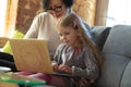 Happy loving family. Grandmother and grandchild spending time together Royalty Free Stock Photo