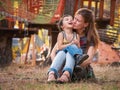 Happy loving family smiling and hugging, mom and son expressing love emotions Royalty Free Stock Photo