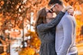 Happy loving young couple in a close embrace Royalty Free Stock Photo