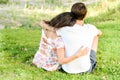 Happy loving young couple outdoors Royalty Free Stock Photo