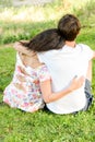 Happy loving young couple outdoors Royalty Free Stock Photo