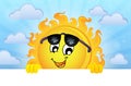 Happy lurking sun theme image 5 Royalty Free Stock Photo