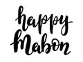 Happy Mabon - handwritten lettering.