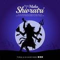 Happy maha shivratri banner design