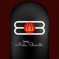 Happy Maha Shivratri Greeting Card with shiv linga