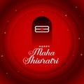 happy maha shivratri religious background with shiv lingam design