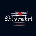 Happy Maha Shivratri . Symbol of lord Shiva with om namha shivay hindi text typography