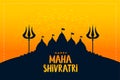 Happy maha shivratri traditional indian festival background