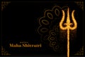 Happy maha shivratri trishul made with sparkles background Royalty Free Stock Photo