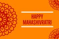 Happy Mahashivratri greeting card template, abstract background with floral mandala pattern, graphic design illustration wallpaper