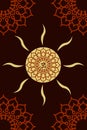 Happy Mahashivratri greeting card template, abstract background, floral mandala pattern, graphic design illustration wallpaper