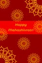 Happy Mahashivratri wishes greeting card template, abstract background with floral pattern, graphic design illustration wallpaper