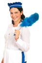 Happy maid woman Royalty Free Stock Photo