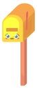 Happy mail box ,illustration,vector Royalty Free Stock Photo