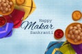 Happy Makar Sankranti background with colorful kite Royalty Free Stock Photo