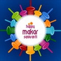 Happy Makar Sankranti background with colorful kite Royalty Free Stock Photo