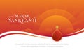 Happy Makar Sankranti Greeting Background Template