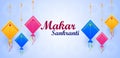 Happy Makar Sankranti holiday India festival background Royalty Free Stock Photo