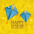 Happy makar sankranti with kites style Royalty Free Stock Photo