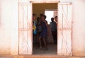 Happy Malagasy school children in classroom Royalty Free Stock Photo