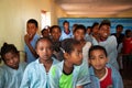 Happy Malagasy school children in classroom Royalty Free Stock Photo