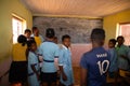 Happy Malagasy school children in classroom