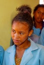 Happy Malagasy school children in classroom