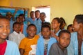 Happy Malagasy school children in classroom