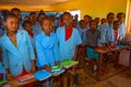 Happy Malagasy school children in classroom Royalty Free Stock Photo