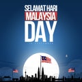 Happy Malaysia Day 16 September Illustration.