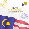 Happy Malaysia Independence Day Vector Illustration