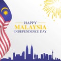 Happy Malaysia Independence Day Vector Illustration