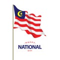 Happy Malaysia National Day Vector Template Design Illustration