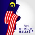 Happy Malaysia National Day Vector Template Design Illustration