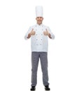 Happy male chef cook showing thumbs up Royalty Free Stock Photo