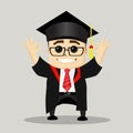 Happy male graduate. Business Motivation Leadership. Royalty Free Stock Photo