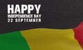 Happy Mali Independence Day September 22th Celebration, Template for Poster, Banner, Advertising, Greeting Card with flag Mali,