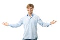 Happy man with arms wide open Royalty Free Stock Photo