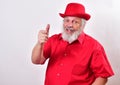 Well dressed man giving the thumb up gesture Royalty Free Stock Photo