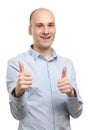 Happy man gesturing thumbs up Royalty Free Stock Photo