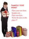 Happy man with gift box. Shopping. Royalty Free Stock Photo