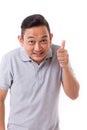 Happy man giving thumb up gesture Royalty Free Stock Photo