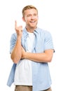 Happy man Has an idea Royalty Free Stock Photo