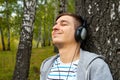 Happy Man in Headphones