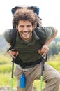 Happy Man Hiking Outdoor Royalty Free Stock Photo