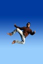 Happy man jumping Royalty Free Stock Photo